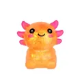 Süßes orangefarbenes Glitzer-Axolotl-Squishy-Spielzeug mit funkelnden Pailletten - Sitzender Stil (RYNN-1) / Orange