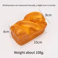 Realistic PU slow rebound bread squishy toy with dimensions 15x9x8cm and 108g weight - Square Toast / 15cm Size