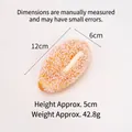 Realistic soft PU slow-rebound simulation baguette bread squishy toy for stress relief - Cream Peanut Crumble Bread