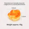 Slow rebound PU squishy toy in orange rose flower bread shape, 9.5cm x 5.2cm size - Rose Bread