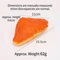 Realistic PU slow rebound simulation bread squishy toy with dimensions and weight info - Triangle Cheese