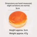 Simulation round bread bun slow rebound PU squishy toy, 9cm diameter, 47g weight - Dark Round Bun