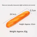 Soft PU slow rebound simulation baguette bread squishy toy with size and weight specs - Flat Baguette