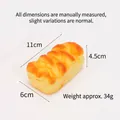 Size dimensions of the realistic slow rebound PU artificial bread squishy stress toy - Small Square Bread