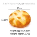 Realistic simulation bread squishy toy, 15cm x 13.5cm PU slow rebound food model - Large Open Bread