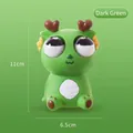 Giocattolo antistress drago verde con occhi sporgenti, verde scuro, altezza 11 cm - Drago Occhi Sgranati Verde Scuro / 11cm Size / Verde scuro