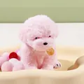 Kawaii pink puppy-shaped TPR squeeze toy for stress relief with cute fuzzy texture - Teddy Puppy (Pink)