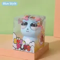 Blaues Tier-Stressabbau-Quetschspielzeug mit herausspringenden Augen in Geschenkbox - Seeblauer Pop-Auge Drache mit Box