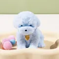 Cute light blue furry puppy squishy toy TPR stress relief sensory fidget animal toy - Teddy Puppy (Blue)