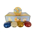 Colorful glitter squeezy dumpling stress relief toy with cute faces and steamer basket - Water Bead Glitter Style / 8.5cm Size