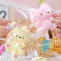 Cute cat-shaped TPR squishy stress relief toy available in pink and yellow colors. - Kitten Squishy (Pink)