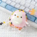 Cute pink bird-shaped slow-rebound squishy toy for stress relief and sensory play - Little Sparrow (Pink)