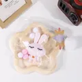 Pink plush rabbit decompression pinch toy inside transparent plastic packaging bag - Long-eared Rabbit (Pink)