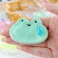 Cute green frog squishy toy made of soft TPR material for stress relief and sensory play - Speechless Character Squishy (Blue)