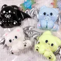 Kawaii TPR animal squishy toys with bat wings in four pastel colors - Wuya Little Flyer (White)