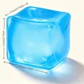Jouet à presser anti-stress en forme de glaçon bleu avec détails de dimensions 5,5 cm - Glaçon Bleu 5.5cm (Sac OPP)