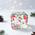 Christmas square squishy toy with red and green sprinkles for festive stress relief - Style 2 (Christmas Decoration) / OPP Bag