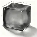 Jouet anti-stress cube de glace gris fumé translucide, taille 5,5cm/2,17 pouces - Glaçon Gris 5.5cm (Sac OPP)