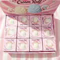 Set of 12 cream roll shaped slow rebound squishy decompression toys in display box - 12 Pieces/Pack / Cream