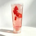 Jouet relaxant en forme de tube de dentifrice rose avec tranches de fraises et paillettes - Style Emballage PVC Pastèque (Remplissage Vaseline)