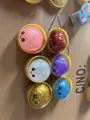 Σετ 6 πολύχρωμων παιχνιδιών squishy με χρυσόσκονη σε κίτρινες βάσεις ατμού για το άγχος. - Μικρό Ψωμάκι (5.5 Χρυσόσκονη Με Χάντρες) / 5.50 cm