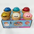 Set de seis juguetes blandos con purpurina en forma de bollo para aliviar el estrés - Entrega Aleatoria (1 pieza) / Pack de 12 Caja Ciega (Perlas de Purpurina)