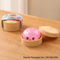 Μαλακό ροζ γκλίτερ bao squishy παιχνίδι fidget σε ένα μίνι δοχείο ατμού για παιδιά - Χρυσόσκονη Γέλη Φρούτων / Ροζ