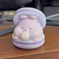 Lindo juguete antiestrés de hámster rosa en concha de macaron para aliviar el estrés - Estilo de Conejo Púrpura / Conejo Violeta