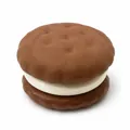 Jouet de compression en PU réaliste en forme de biscuit au chocolat pour le stress - Chocolat