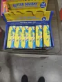 Detailopname van 12 stuks langzaam opkomende boter squishy speelgoed in de doos - Amerikaanse Boter Staaf Stijl