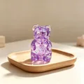Translucent purple aurora bear squishy stress relief toy filled with sparkling glitter - Glitter Maltose Bear (Purple)