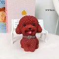 Niedliches rotbraunes Pudel-Quetschspielzeug zum Stressabbau, 9x6x6cm große Figur - Teddyhund