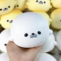 Soft white seal squishy toy with slow rebound effect for stress relief and fun play - White Seal