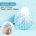 Light blue mesh squeeze grape ball for stress relief and anxiety, 7.5x6x6cm size - Light Blue / 1 Piece