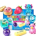 8pcs sensory squishy toy set for stress relief with cute animal and food shapes - Set of 8 / Blue