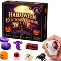 Set da 8 giocattoli squishy di Halloween con un calendario dell'avvento antistress - Set da 8