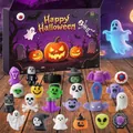 Vista detallada del calendario de adviento de Halloween con varios juguetes blandos - Estilo C / Juego de 24