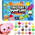 24Pcs mystery dumpling squishy fidget toy advent countdown calendar set for stress relief - L / Set of 24 / Blue