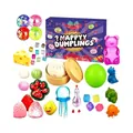 Christmas 24-day fidget squishy advent calendar with cute dumpling and animal mystery toys - L / Set of 24 / Purple