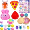 Colorful fidget squishy mystery bun countdown calendar blind bag toy collection - Rabbit Style / 25 Pack / Colorful
