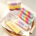 Detailed view of colorful butter-shaped slow rebound squishy toys on a rustic cloth - Double A Butter Stick / 13.5cm / Purple