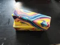 Giocattolo antistress squishy in PU a rimbalzo lento con motivo colorato a vortice - 113g (11x3.2x3.2cm) / Bastoncino di Formaggio Blu