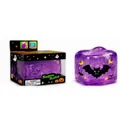 Halloween Fledermaus Glühendes Squishy-Spielzeug mit lila Glitzer und Originalverpackung - Halloween Eiswürfel Lila