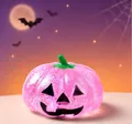 Pink glittery Halloween pumpkin squishy toy, soft slow rebound stress relief toy - Pumpkin Pink