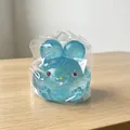 Jouet anti-stress lapin bleu scintillant translucide dans son emballage d'origine - Lapin Réaliste / Lapin Maltose en Sachet