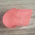 Pink translucent glitter 67-shaped TPR squeeze toy for stress relief sensory play. - Number 67 Shape / Orange Red