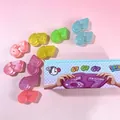 Number 67 TPR squeeze toy in various translucent glitter colors for stress relief. - Number 67 Shape / Set of 12 (Whole Box) / Multicolor
