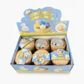Set di giocattoli antistress Squeezy Dumplings in espositore con confezione a vapore - Set da 12 / Stile Gel Oro Rosa