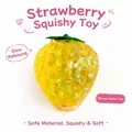 Yellow strawberry squishy toy with slow rebound effect for stress relief - Orange Strawberry
