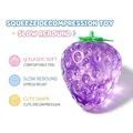 Sparkling purple translucent strawberry squeeze toy with slow rebound soft texture - Purple Strawberry